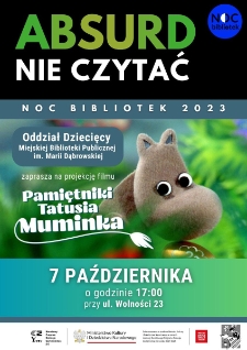 Pamiętniki Tatusia Muminka : projekcja filmowa - plakat [Dokument życia społecznego]