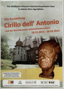 Die Ausstellung Cirillo Dell'Antonio und die Warmbrunner Schnitzkunsttradion - plakat [Dokument życia społecznego]