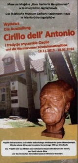 Wystawa Cirillo Dell&rsquo;Antonio i tradycje snycerskie Cieplic - folder [Dokument życia społecznego]