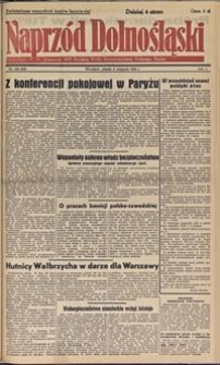 Naprzód Dolnośląski : dziennik W[ojewódzkiego] K[omitetu] Polskiej Partii Socjalistycznej Dolnego Śląska, 1946, nr 142 [2.08]