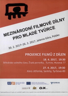 Mezin&aacute;rodn&iacute; filmov&eacute; d&iacute;lny pro mlad&eacute; tvůrce - plakat [Dokument życia społecznego]
