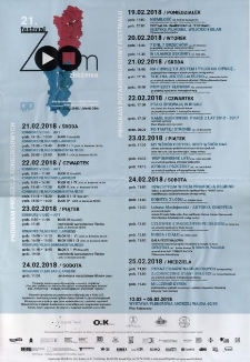 21. Festival Zoom Zbliżenia. Międzynarodowy Festiwal Filmowy = International Film Festival - plakat [Dokument życia społecznego]