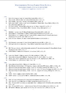 Międzynarodowy Festiwal Filmowy Zoom-Zbliżenia. Osiedlowy Dom Kultury w Jeleniej Górze : zestawienie bibliograficzne za lata 2003-2023 [Dokument elektroniczny]
