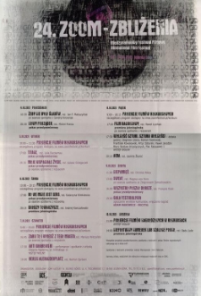 24. Zoom Zbliżenia Międzynarodowy Festiwal Filmowy = International Film Festival - plakat [Dokument życia społecznego]