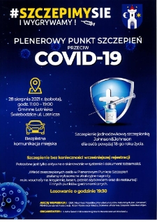 Plenerowy punkt szczepień przeciw Covid-19 - plakat [Dokument życia społecznego]