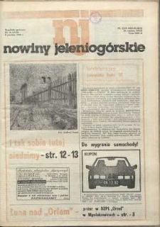 Nowiny Jeleniogórskie : tygodnik społeczny, [R. 35], 1992, nr 50 (1703!)