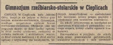 Gimnazjum rzeźbiarsko-stolarskie w Cieplicach