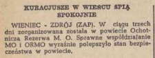 Kuracjusze w Wieńcu śpią spokojnie