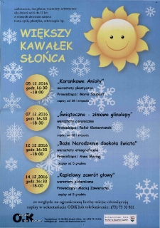 Większy Kawałek Słońca - plakat [Dokument życia społecznego]