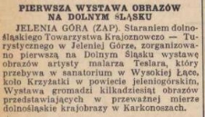 Pierwsza wystawa obrazów na Dolnym Śląsku