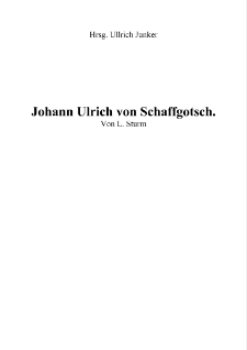 Johann Ulrich von Schaffgotsch. [Dokument elektroniczny]