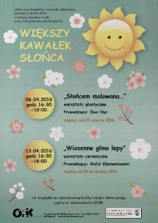 Większy Kawałek Słońca - plakat [Dokument życia społecznego]