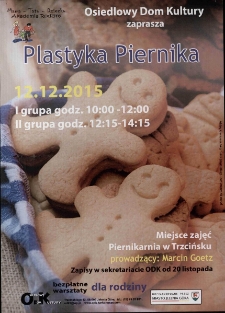 Plastyka Piernika - plakat [Dokument życia społecznego]