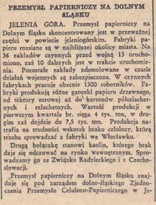 Przemysł papierniczy na Dolnym Śląsku