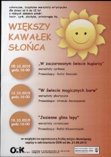 Większy Kawałek Słońca - plakat [Dokument życia społecznego]