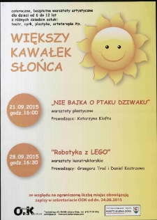 Większy Kawałek Słońca - plakat [Dokument życia społecznego]