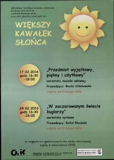 Większy Kawałek Słońca - plakat [Dokument życia społecznego]