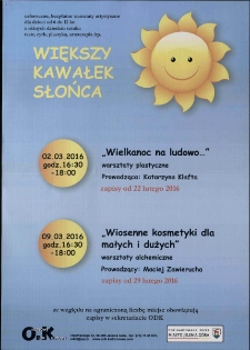 Większy Kawałek Słońca - plakat [Dokument życia społecznego]