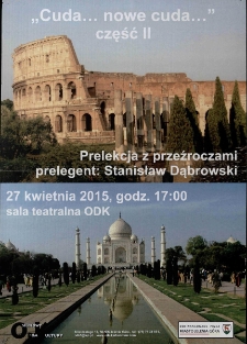 Cuda... nowe cuda... część II - plakat [Dokument życia społecznego]