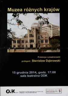 Muzea różnych krajów - plakat [Dokument życia społecznego]