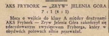AKS Frybork - "Zryw" Jelenia Góra 7:1 (4:1)