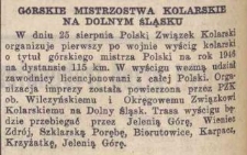 Górskie Mistrzostwa Kolarskie na Dolnym Śląsku