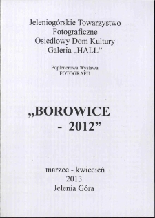 Borowice - 2012 : wernisaż Poplenerowej Wystawy Fotografii - katalog [Dokument życia społecznego]