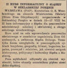 II Kurs informacyjny o Śląsku w Szklarskiej Porębie
