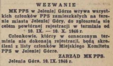 Wezwanie [Inc. MK PPS w Jeleniej Górze wzywa ...]