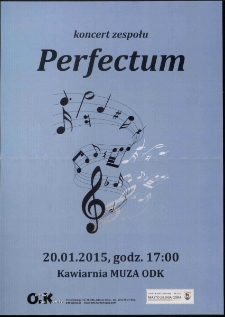 Koncert zespołu Perfectum - plakat [Dokument życia społecznego]