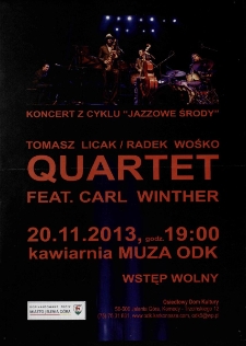 Koncert z cyklu Jazzowe Środy : Quartet - plakat [Dokument życia społecznego]