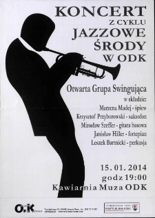 Koncert z cyklu Jazzowe Środy - plakat [Dokument życia społecznego]
