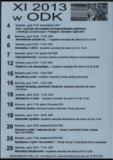 XI 2013 w ODK - ulotka [Dokument życia społecznego]