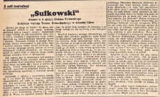 Z sali teatralnej : "Sułkowski" : dramat w 5 aktach Stefana Żeromskiego. Gościnny występ Teatru Dolnośląskiego w Jeleniej Górze