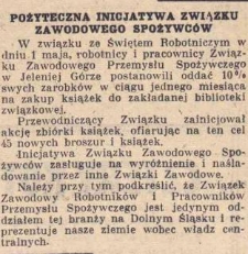 Pożyteczna inicjatywa związku zawodowego spożywców