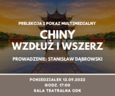 Chiny wzdłuż i wszerz- plakat [Dokument życia społecznego]