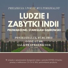 Ludzie i zabytki Indii - plakat [Dokument życia społecznego]