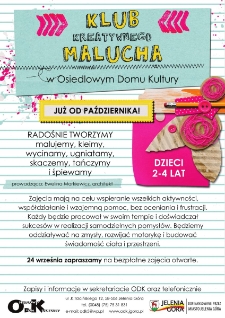 Klub kreatywnego malucha- plakat [Dokument życia społecznego]