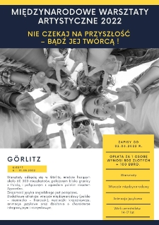 Międzynarodowe warsztaty artystyczne 2022 - plakat [Dokument życia społecznego]