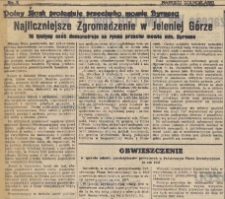 Najliczniejsze Zgromadzenie w Jeleniej Górze : 16 tysięcy osób demonstruje na rynku przeciw mowie min. Byresa