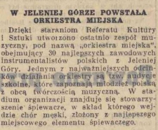 W Jeleniej Górze powstała orkiestra miejska