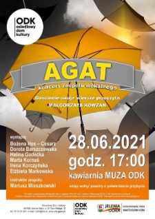 Agat - koncert zespołu wokalnego - plakat [Dokument życia społecznego]