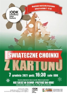 Świąteczne choinki z kartonu - plakat [Dokument życia społecznego]