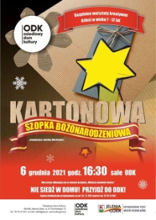 Kartonowa szopka bożonarodzeniowa - plakat [Dokument życia społecznego]