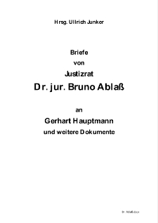 Reden zur Gründung des Deutschen Reiches von Gerhart Hauptmann und dem Justizrat Dr. Ablaß gehalten am 18. Januar 1921 in Hirschberg im Riesengebirge [Dokument elektroniczny]