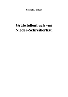 Grabstellenbuch von Nieder-Schreiberhau [Dokument elektroniczny]