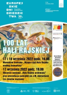 100 lat Hali Rajskiej - plakat [Dokument życia społecznego]