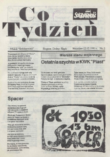 Co Tydzień : NSZZ Solidarność Region Dolny Śląsk, 1991, nr 3