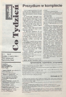 Co Tydzień : NSZZ Solidarność Region Dolny Śląsk, 1992, nr 11