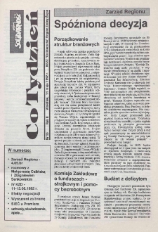 Co Tydzień : NSZZ Solidarność Region Dolny Śląsk, 1992, nr 16